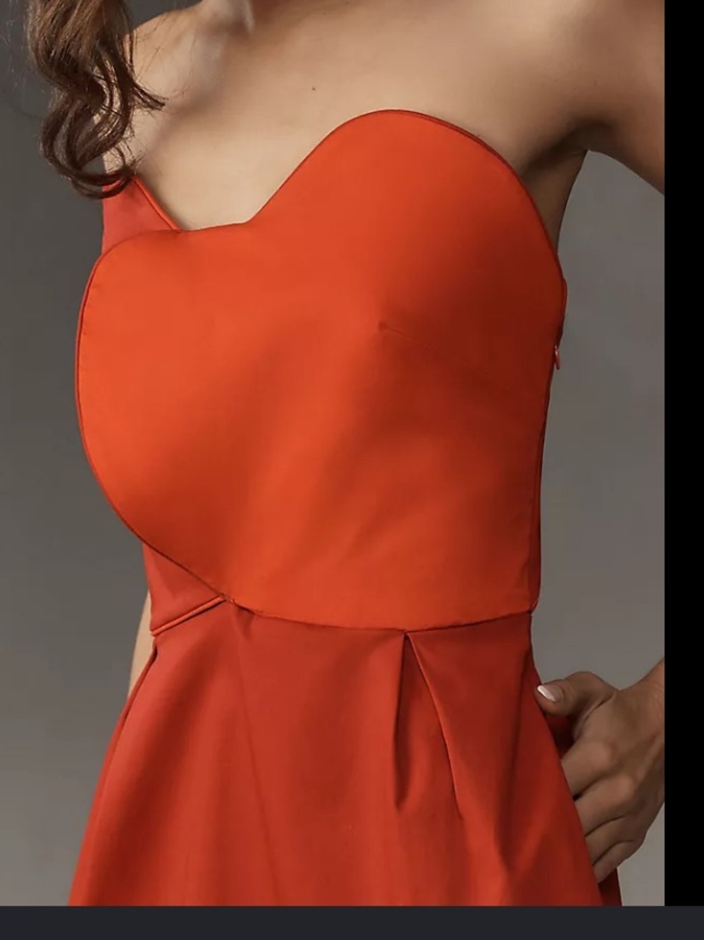 FARM Rio Strapless Heart Mini Dress nwot $200 M fall party red formal classic - Picture 2 of 4